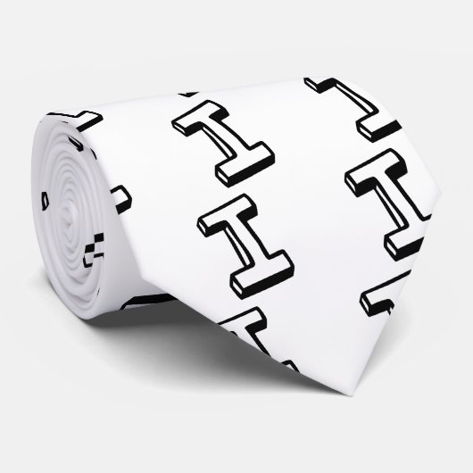 Buchstabe I Krawatte (Gerollt)