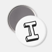 Buchstabe I Magnet (Vorderseite/Rückseite)