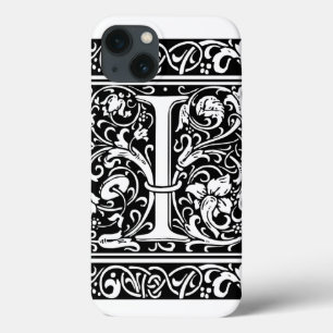 Buchstabe I Mittelalterliche Monogramm-Kunst Art N iPhone 13 Hülle