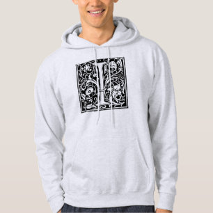 Buchstabe I Mittelalterliche Monogramm-Kunst Art N Hoodie