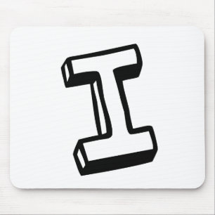 Buchstabe I Mousepad