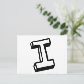 Buchstabe I Postkarte (Stehend Vorderseite)