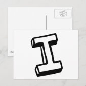 Buchstabe I Postkarte (Vorne/Hinten)