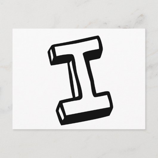 Buchstabe I Postkarte (Vorderseite)