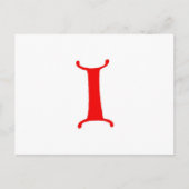 Buchstabe I Postkarte (Vorderseite)