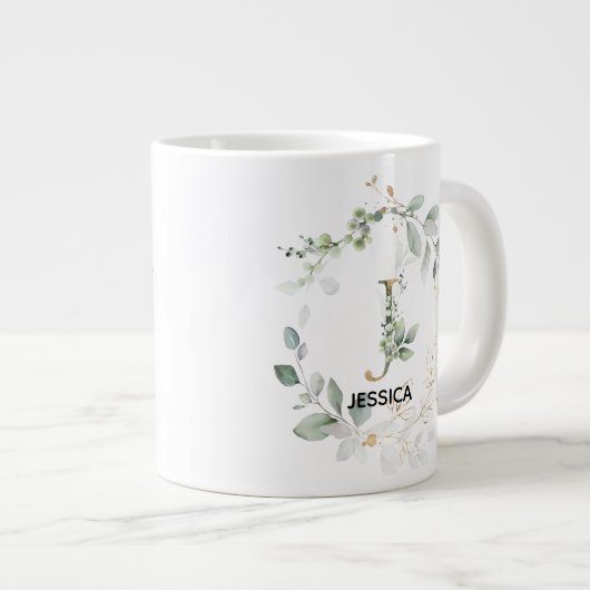 Buchstabe 'J' Anfangsbuchstabe Grünfläche mit Name Jumbo-Tasse (Vorderseite Rechts)