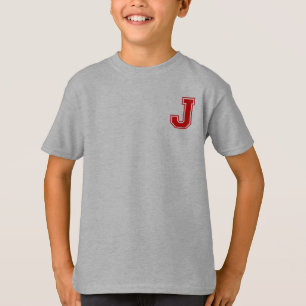 Buchstabe J - Anfangsname Alphabet Monogramm T-Shirt
