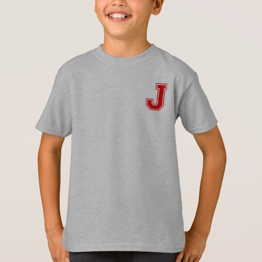 Buchstabe J - Anfangsname Alphabet Monogramm T-Shirt (Vorderseite)