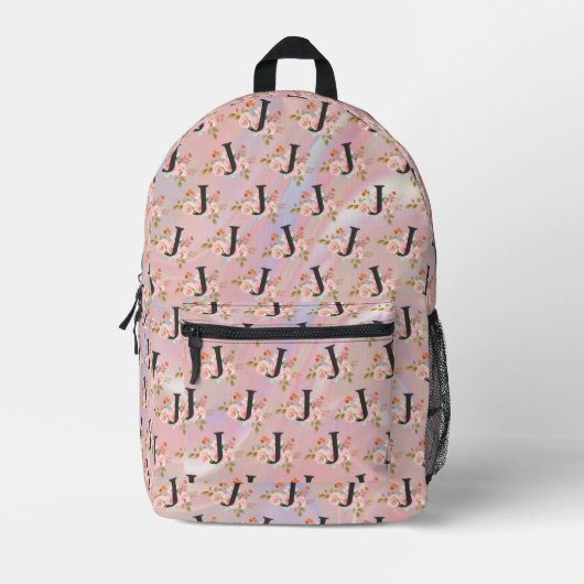 Buchstabe J Bedruckter Rucksack (Vorderseite)