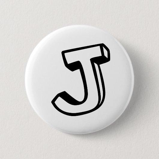 Buchstabe J Button (Vorderseite)
