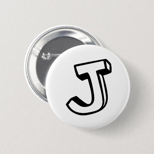 Buchstabe J Button (Vorne & Hinten)