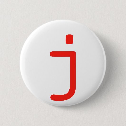 Buchstabe J Button (Vorderseite)