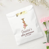 Buchstabe J Gold Monogramm Blush Rosa Rosen Geschenktütchen (Versiegelt)