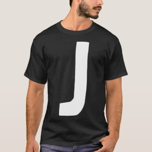 Buchstabe J groß und fett weiß T-Shirt