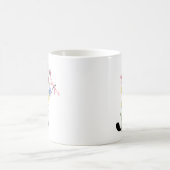 Buchstabe J mit Blumen Kaffeetasse (Mittel)