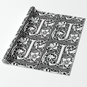 Buchstabe J Mittelalterliche Monogramm-Kunst Art N Geschenkpapier