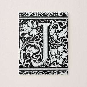Buchstabe J Mittelalterliche Monogramm-Kunst Art N Puzzle
