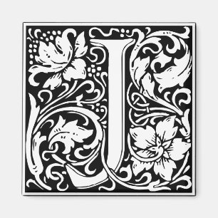 Buchstabe J Mittelalterliches Monogramm Vintage In Magnet