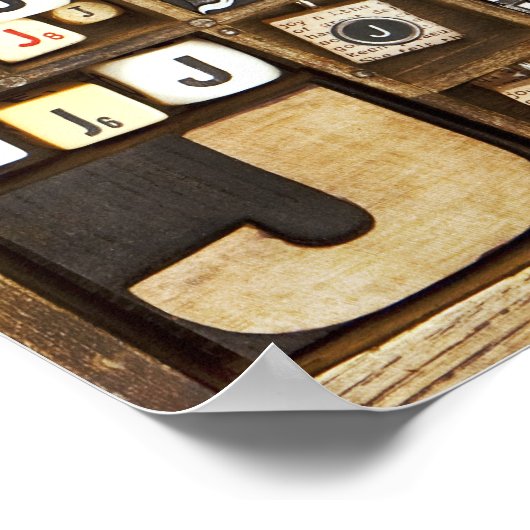 Buchstabe J Poster (Ecke)