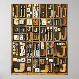Buchstabe J Poster