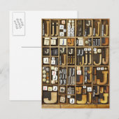Buchstabe J Postkarte (Vorne/Hinten)
