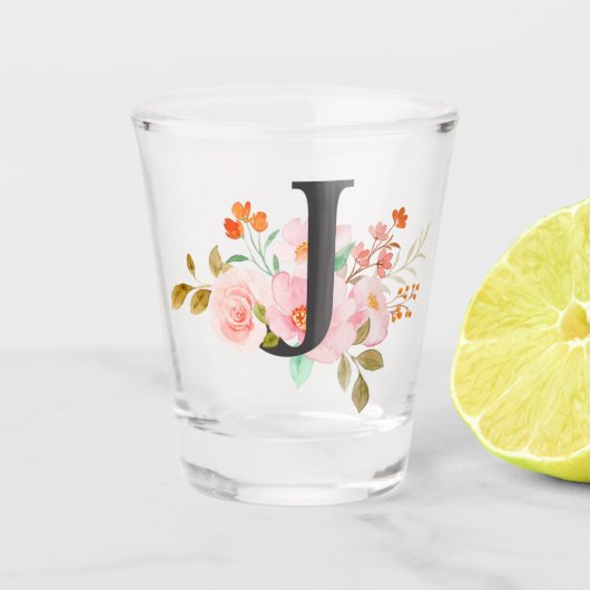 Buchstabe J Schnapsglas (Vorderseite)