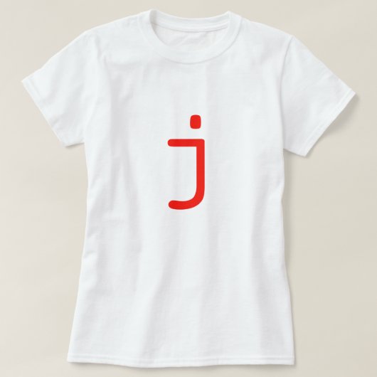 Buchstabe J T-Shirt (Design vorne)