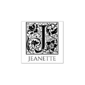 Buchstabe J Vintag Erster Buchstabe Personalisiert Gummistempel (Prägung)