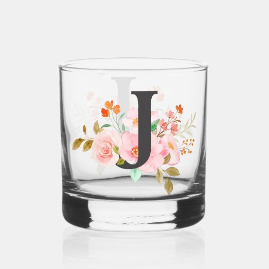 Buchstabe J Whiskyglas (Vorderseite)
