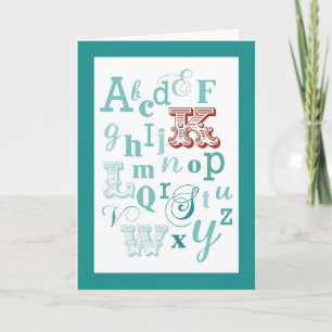 Buchstabe K Anfangsname Alphabet Geburtstag Aquama Karte