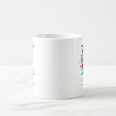 Buchstabe K Aquamarin rosa Kaffeetasse (Mittel)