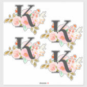 Buchstabe K Aufkleber (Blatt)