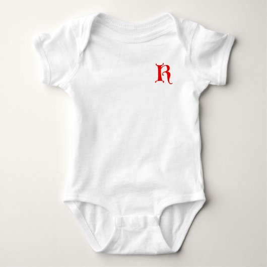 Buchstabe K Baby Strampler (Vorderseite)