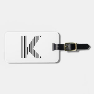 BUCHSTABE K BAR CODE Erstes Anfangsbuchstaben-Barc Gepäckanhänger