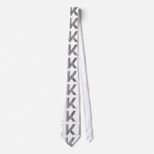 BUCHSTABE K BAR CODE Erstes Initial Barcode-Muster Krawatte