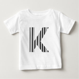 BUCHSTABE K BARCODE Erstes Anfangsbuchstaben-Barco Baby T-shirt