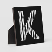 BUCHSTABE K BARCODE Erstes Initial Barcode-Muster Fotoplatte (Vorderseite)