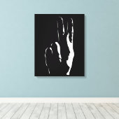 Buchstabe K in Zeichensprache Leinwanddruck (Insitu (Holzboden))