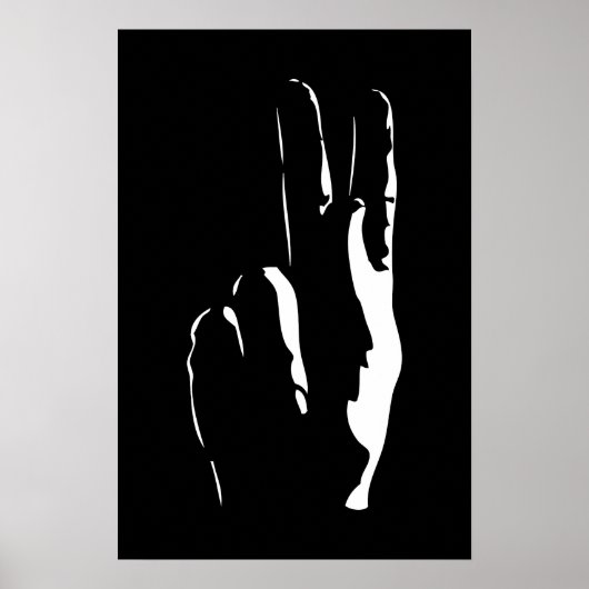 Buchstabe K in Zeichensprache Poster (Vorne)