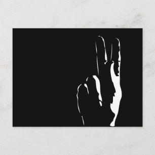 Buchstabe K in Zeichensprache Postkarte