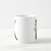 Buchstabe K mit Blumen Kaffeetasse (Mittel)