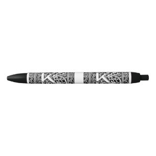 Buchstabe K Mittelalterliche Monogramm-Kunst Art N Kugelschreiber