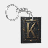 🔑 Buchstabe K Monogramm-Geschenk für ihn 🎁 Schlüsselanhänger (Vorderseite links)
