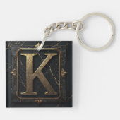 🔑 Buchstabe K Monogramm-Geschenk für ihn 🎁 Schlüsselanhänger (Rückseite)