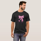 Buchstabe K Monogramm Initial mit rosa Schleife fü T-Shirt (Vorne ganz)