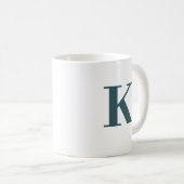 Buchstabe k Monogramm Kaffeetasse (VorderseiteRechts)