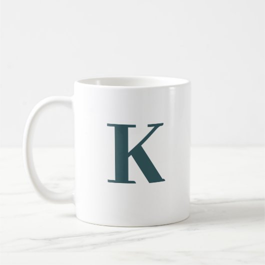 Buchstabe k Monogramm Kaffeetasse (Links)