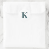 Buchstabe k Monogramm Runder Aufkleber (Tasche)