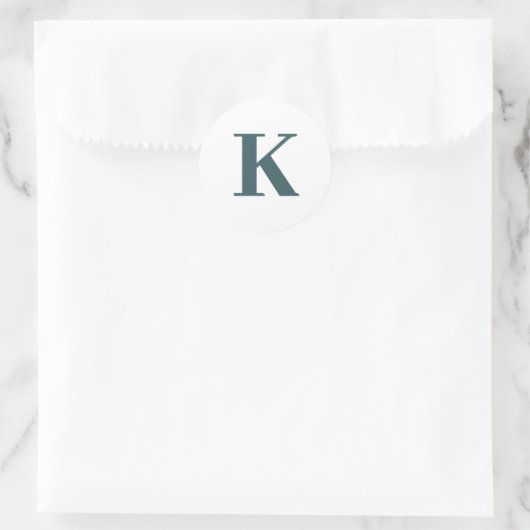 Buchstabe k Monogramm Runder Aufkleber (Tasche)