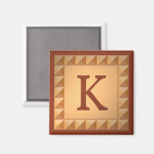 Buchstabe K: Parquetrie-Holzaussehen, Ursprünglich Magnet (Vorderseite/Rückseite)